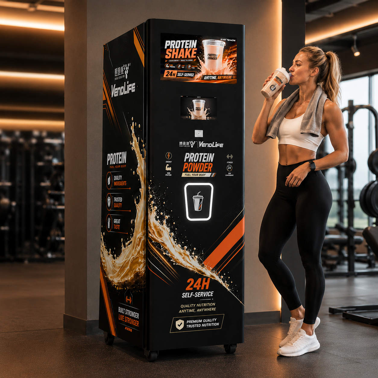 Popcorn Vending Machine - 24-uurs automatische verkoopautomaat voor eiwitpoeder, dranken