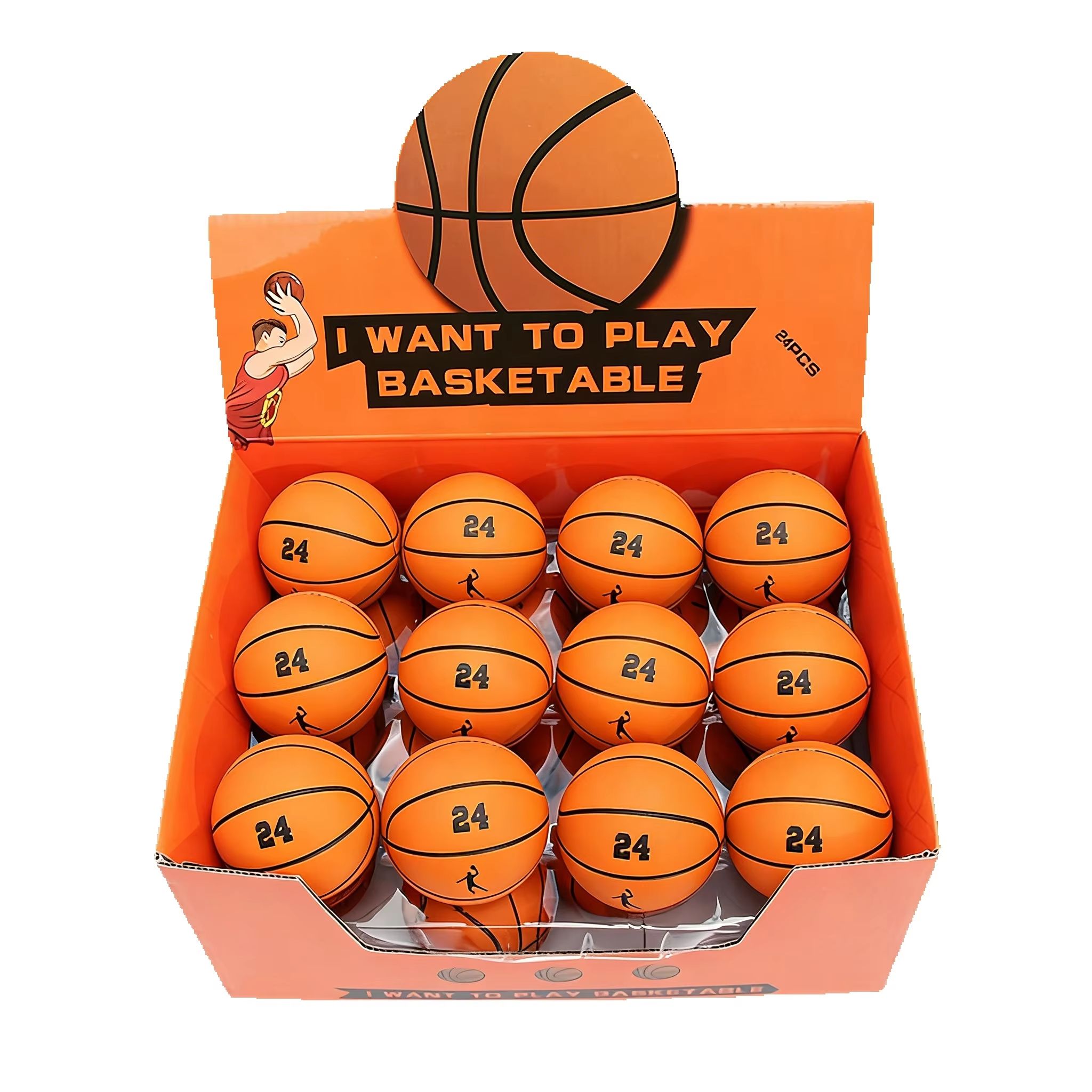 Basketball Arcade Game - 6cm Ultra Elastische Mini Rubberen Basketbal