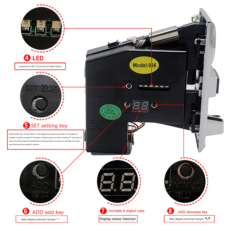 1Pc 616 Multi Coin Slot Accept - Arcade Vending Machines recensie en prijs