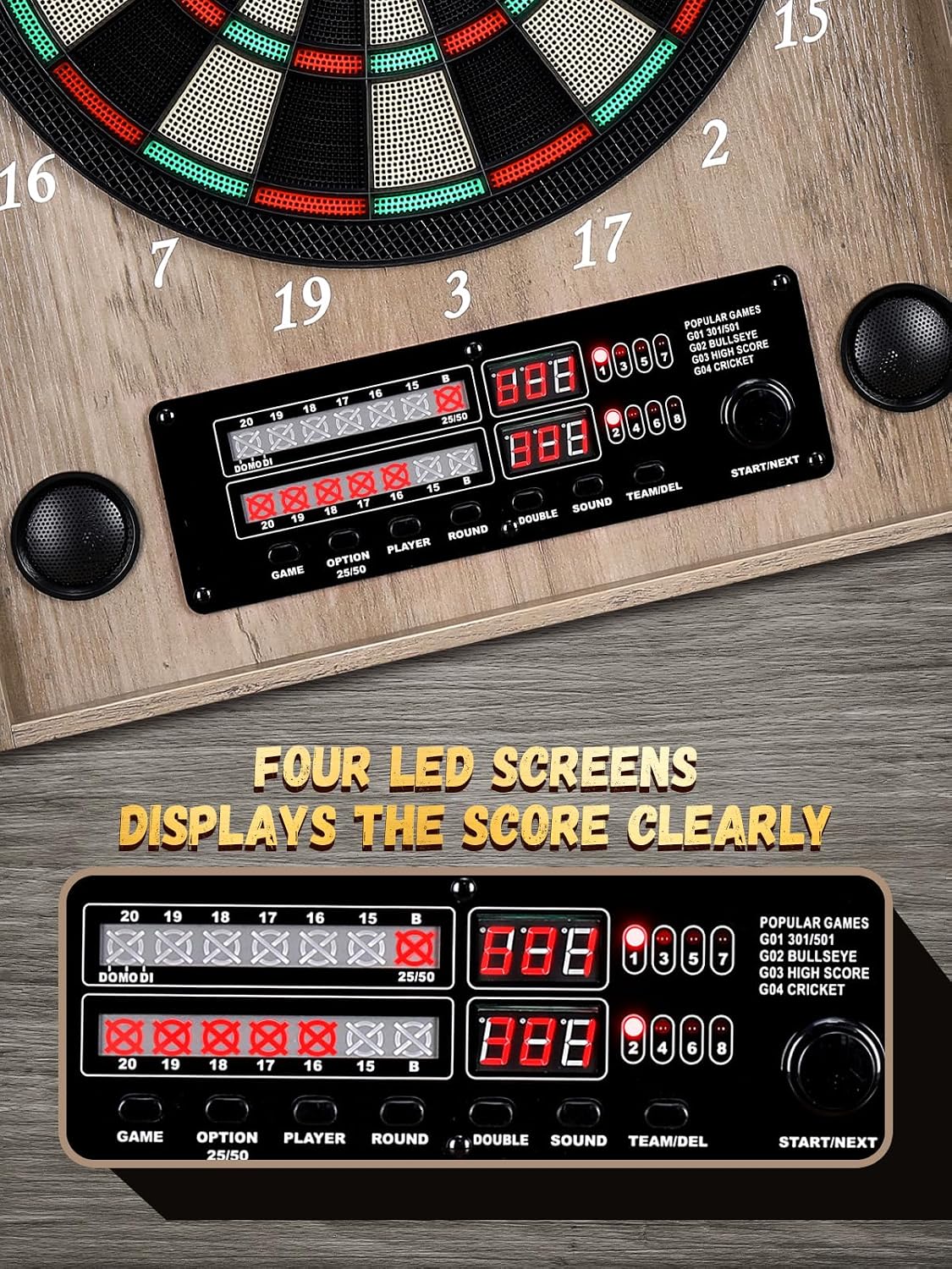 Elektronisch Dartbord, Decorat - Electronic Dartboard Cabinet recensie en prijs