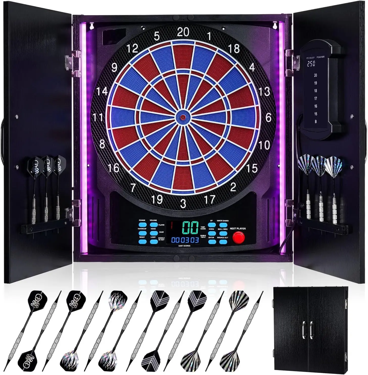 Elektronisch Dartbord, Elektri - Electronic Dartboard Cabinet recensie en prijs